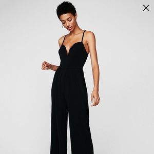Express Black V-Neck Jumpsuit